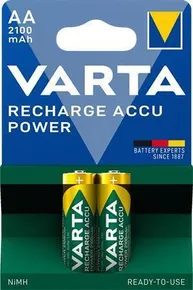 Nabíjacia batéria, AA (tužková), 2x2100 mAh, prednabité, VARTA Longlife Accu